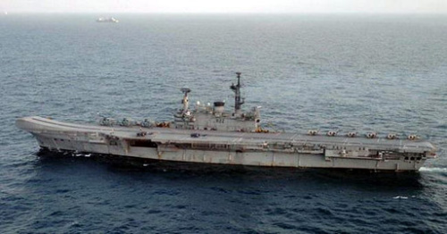 資料圖:印度“維拉特”號航母 資料圖:印度“維拉特”號航母