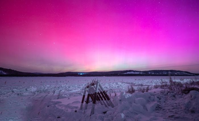 黑龍江大興安嶺現絢麗極光